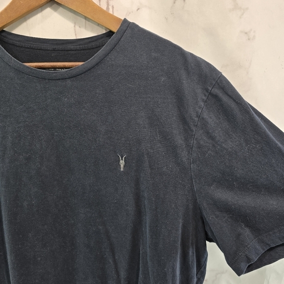 All Saints T Shirt Mens XXL Black Brace SS Crew Tee Short Sleeve Regular Fit - Picture 11 of 12